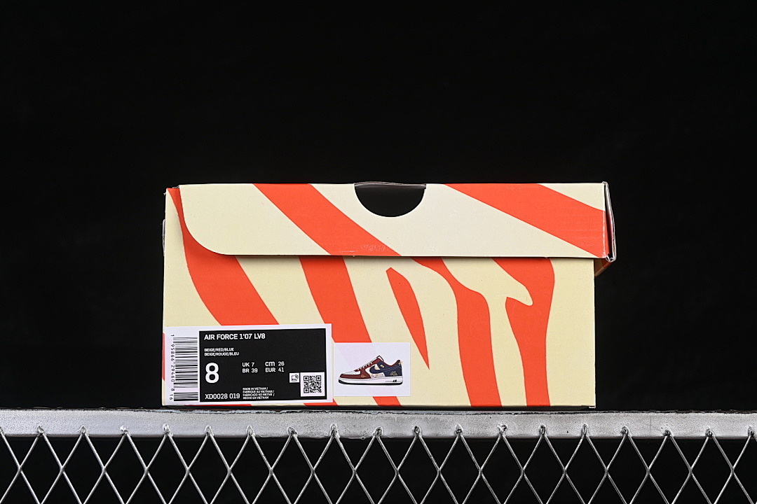 Nike [XD0028-019]-[AIR FORCE 1 07 LOW CASUAL SNEAKERS WHITE/RED/BLUE]-[WOMAN:36-39]-[MAN:40-45] - Image 12