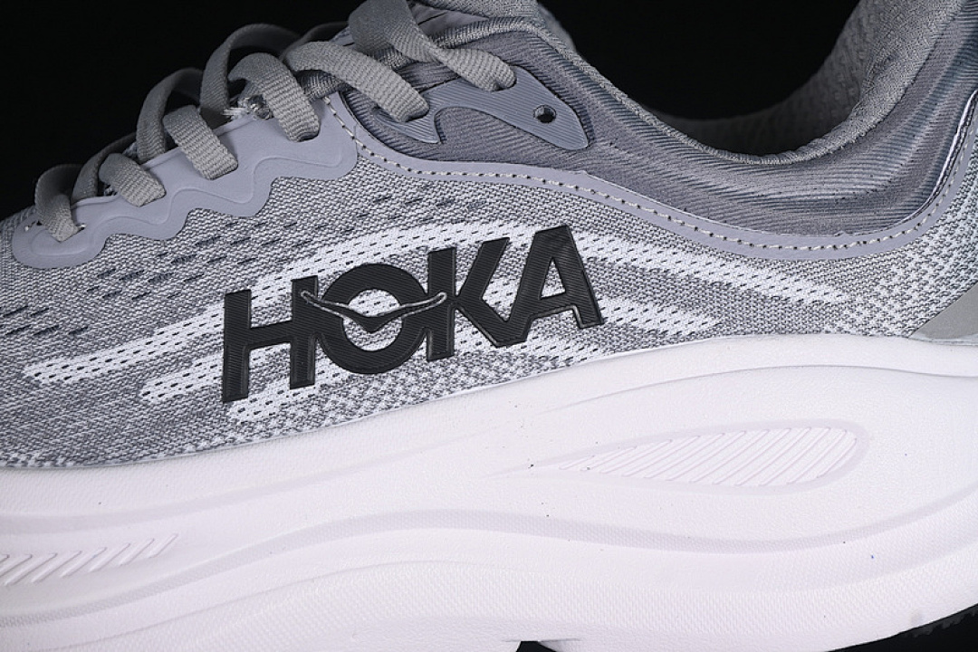 On Running [1162011 WNCL]-[HOKA ONE BONDI 9 WHITE/BLACK/GREY]-[WOMAN:36-39]-[MAN:40-45] - Image 8