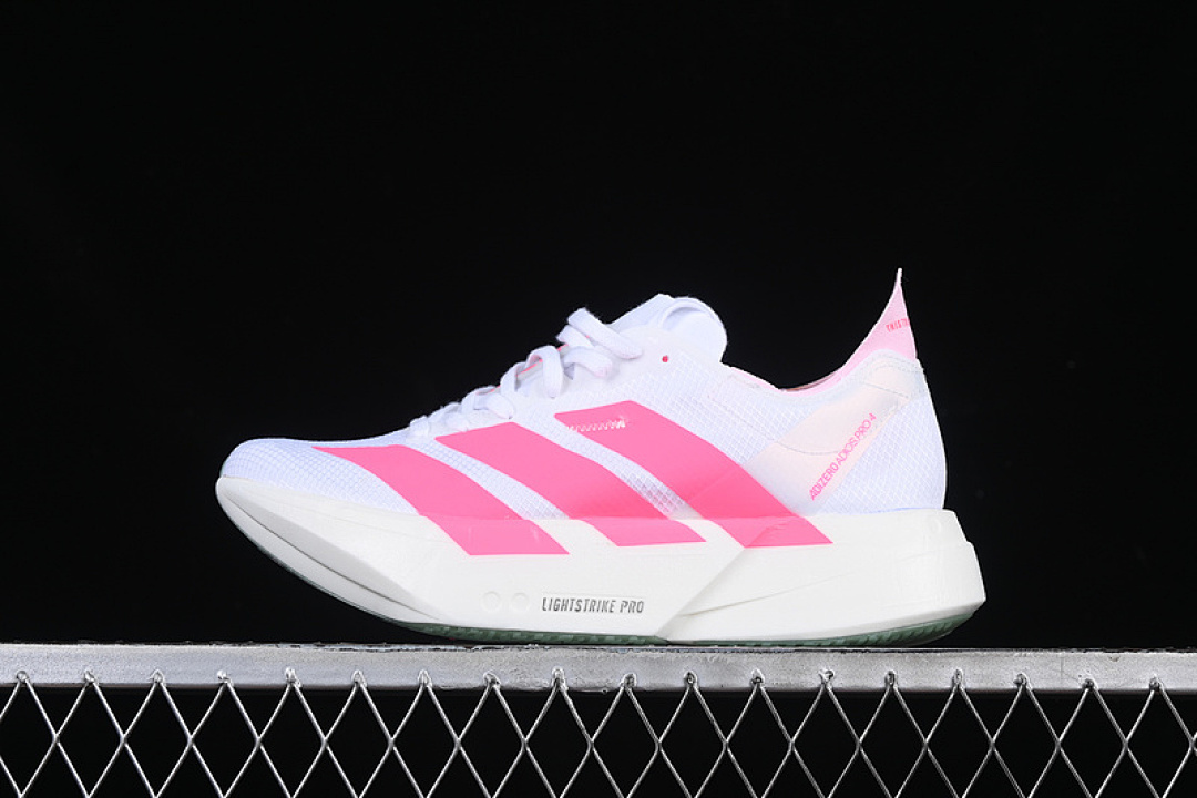 Adidas [JS1833]-[ADIZERO ADIOS 4 M WHITE/PINK]-[WOMAN:36-39]-[MAN:40-45] - Image 3