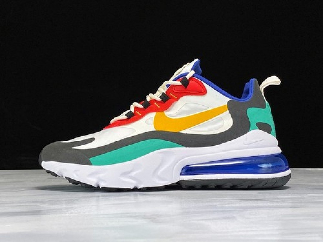 Unbranded [AO4971-002]-[AIR MAX 270 REACT BAUHAUS WHITE/GOLD/RED-BLACK-KINETIC/GREEN], photo 1