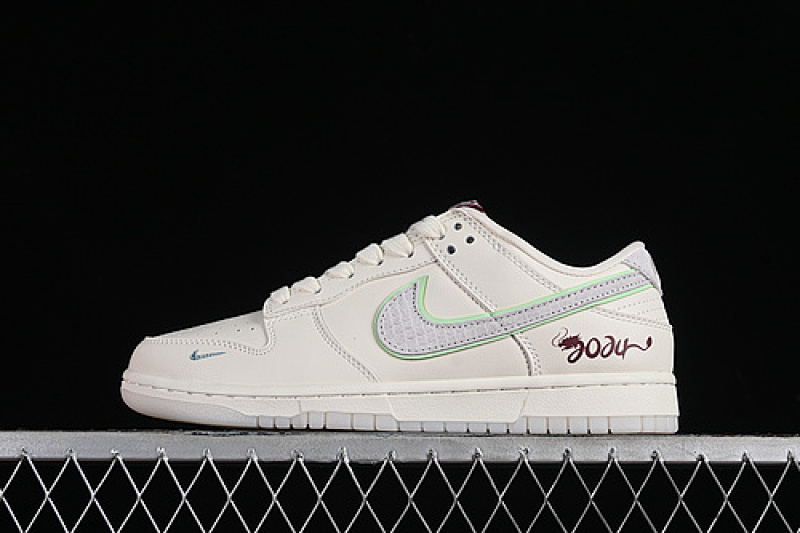 Nike SB DUNK LOW YEAR OF THE DRAGON WHITE/GREY/GREEN · CF3688-001, photo 1