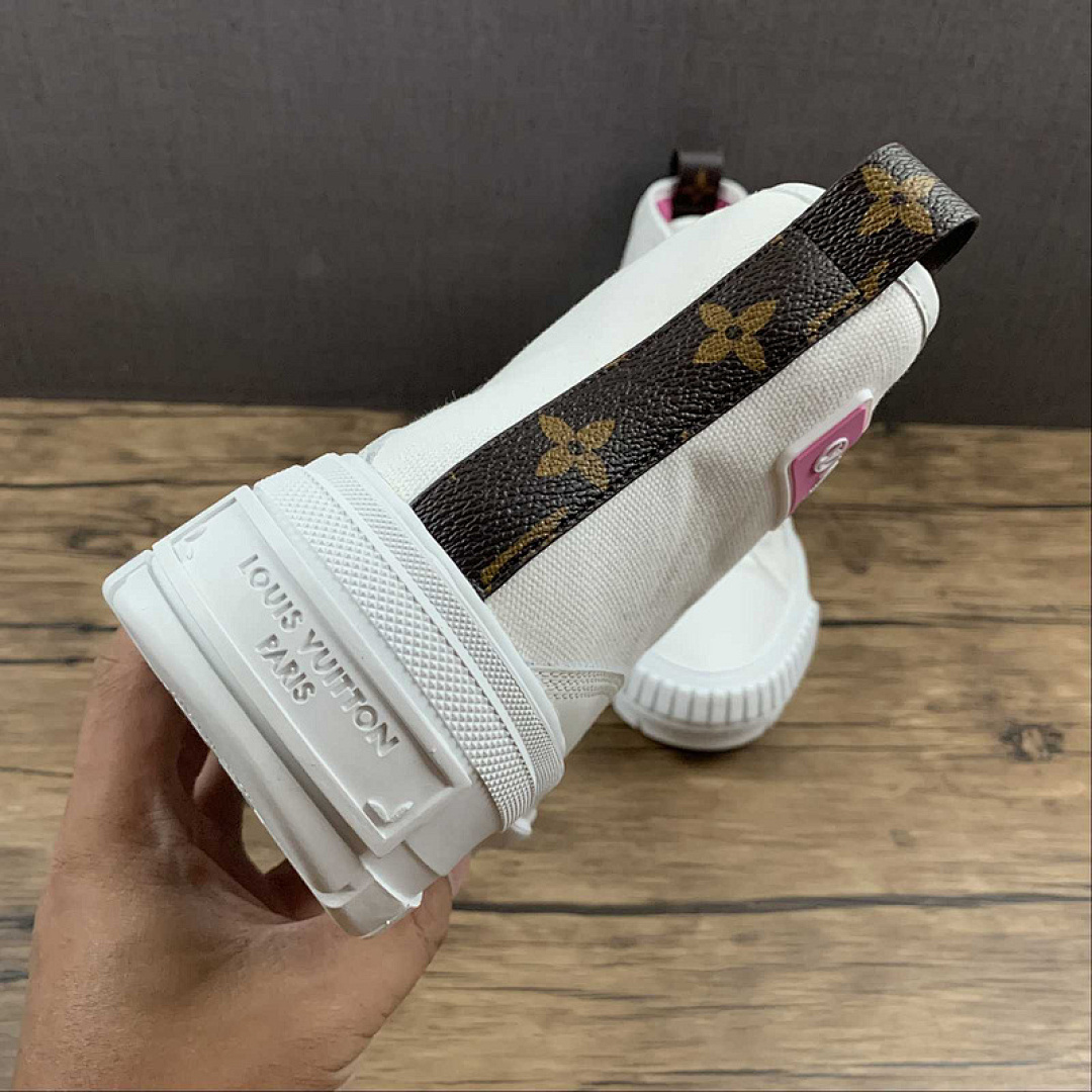Louis Vuitton [L*V CANVAS BOOTS WHITE/WHITE/PINK]-[WOMAN:35-40] - Image 6