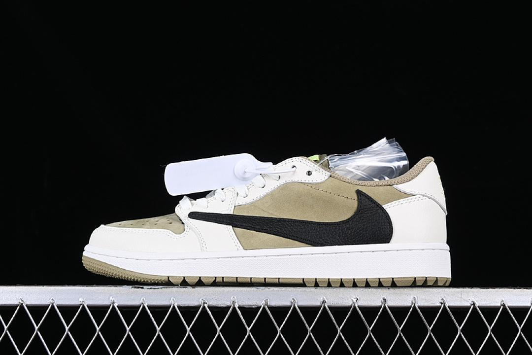 Jordan [FZ3124-200]-[TRAVIS SCOTT AIR JORDAN 1 LOW NEUTRAL OLIVE/BLACK/SAIL/LIGHT LEMON TWIST], photo 1