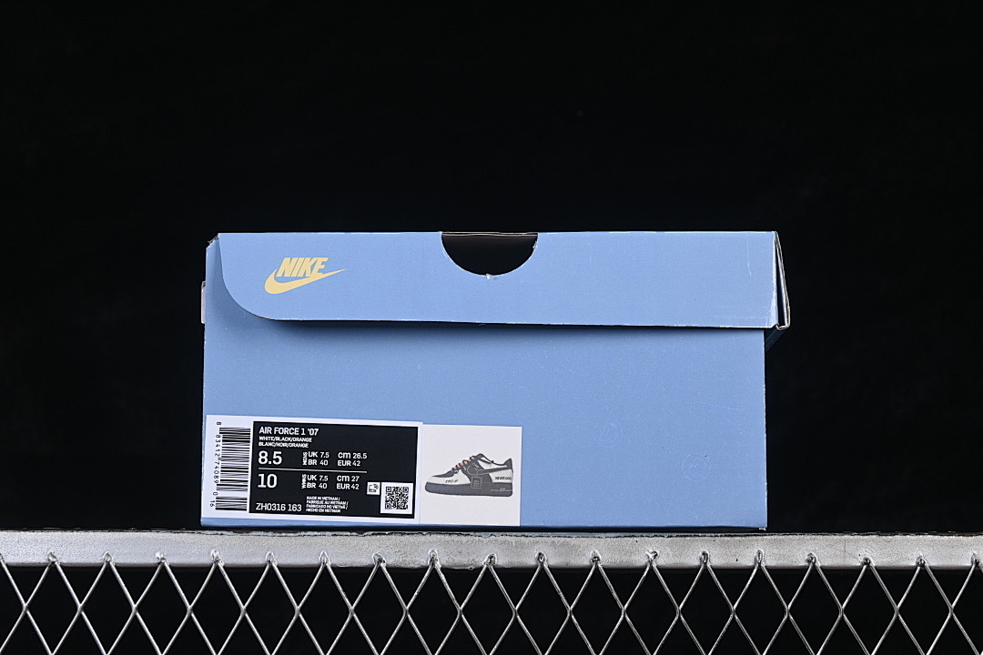 Nike [ZH0316-163]-[AIR FORCE 1 07 LOW WHITE/BLACK/ORANGE]-[WOMAN:36-39]-[MAN:40-45] - Image 12