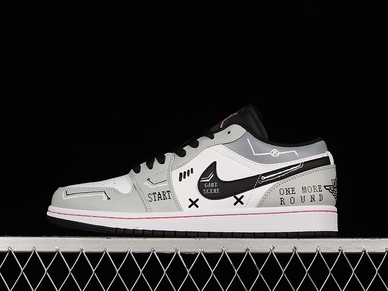 Jordan AIR Jordan 1 LOW WHITE/LIGHT GREY/BLACK · 553558-062, photo 1