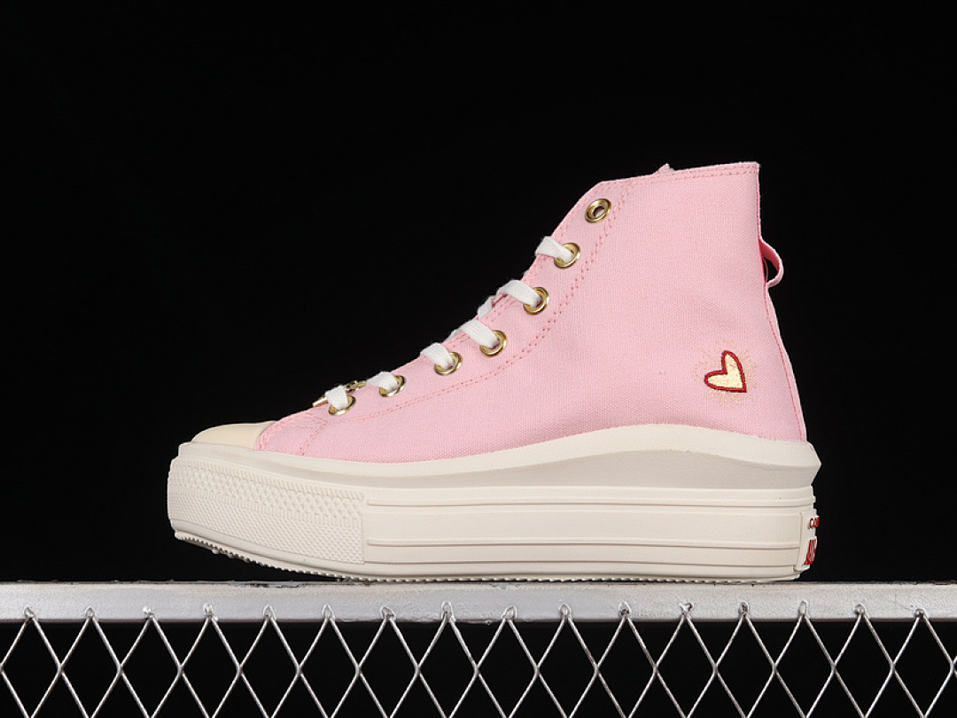 Converse [A05140C]-[CHUCK TAYLOR ALL STAR MOVE PLATFORM HIGH VALENTINE'S DAY 2023 SUNRISE PINK/EGRET], photo 1