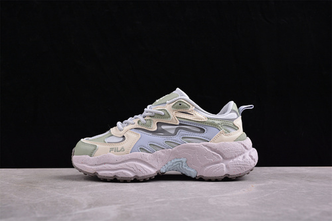 Purple [FILA FERN WINTER NEW DAD SHOES CASUAL PLATFORM BREAD SNEAKERS GREEN/YELLOW/PURPLE/BLUE], photo 1