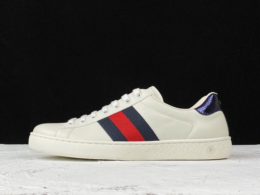 Gucci [GU*CCI ACE EMBROIDERED LOW-TOP SNEAKER WHITE/NAVY BLUE/RED]-[UNISEX:34-48] - Image 17