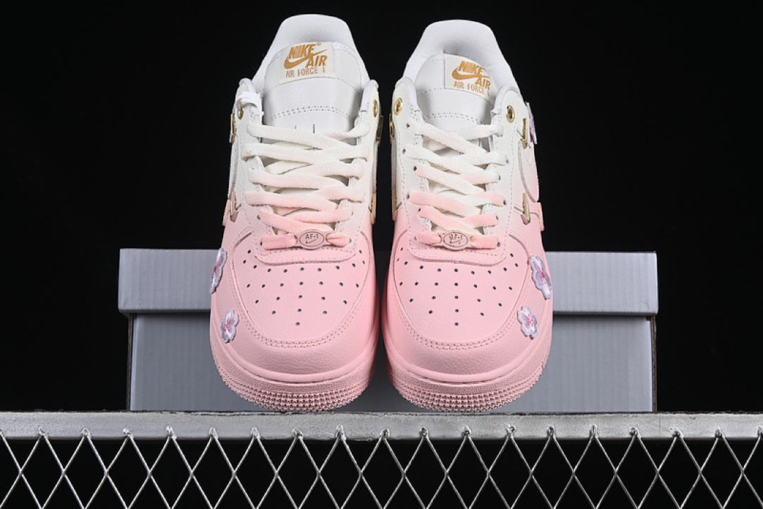 Nike [FC3654-121]-[AIR FORCE 1 07 LOW WHITE/PINK/GOLD]-[WOMAN:36-42] - Image 13