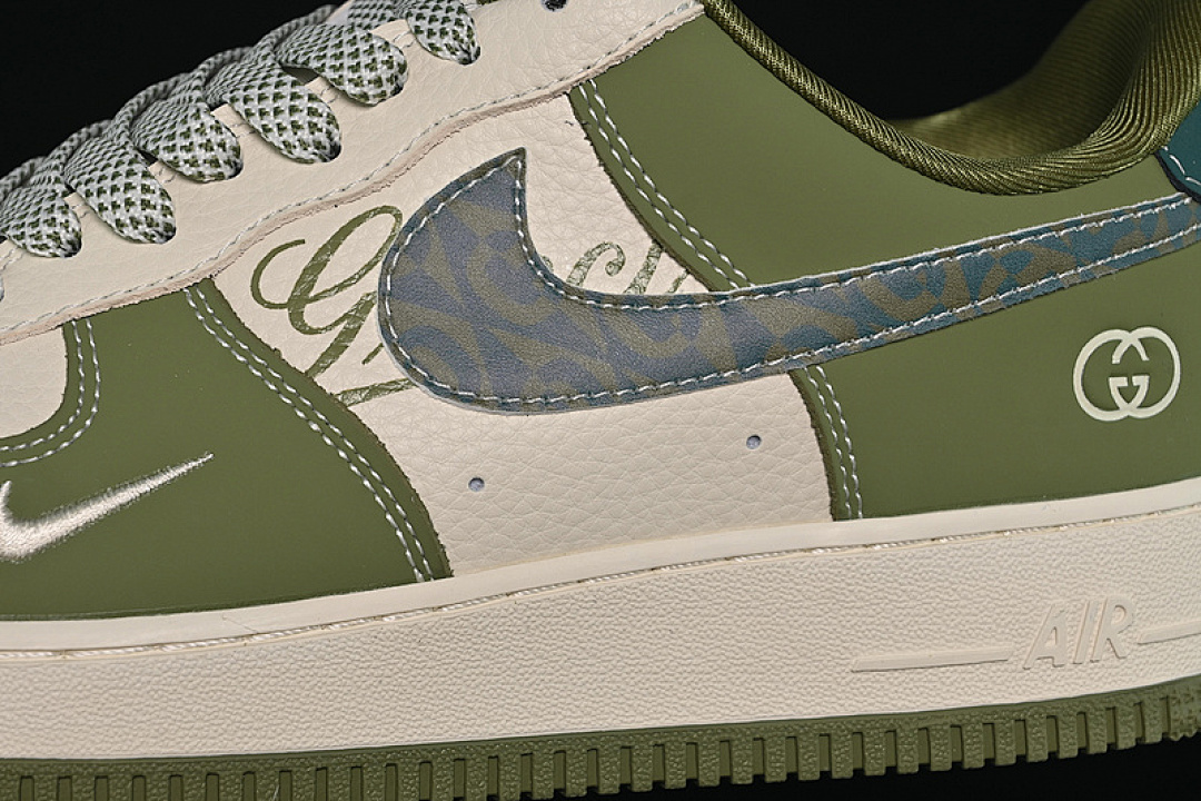 Nike [KK1988-094]-[AIR FORCE 1 07 LOW WHITE/GREY/GREEN]-[WOMAN:36-39]-[MAN:40-45] - Image 8