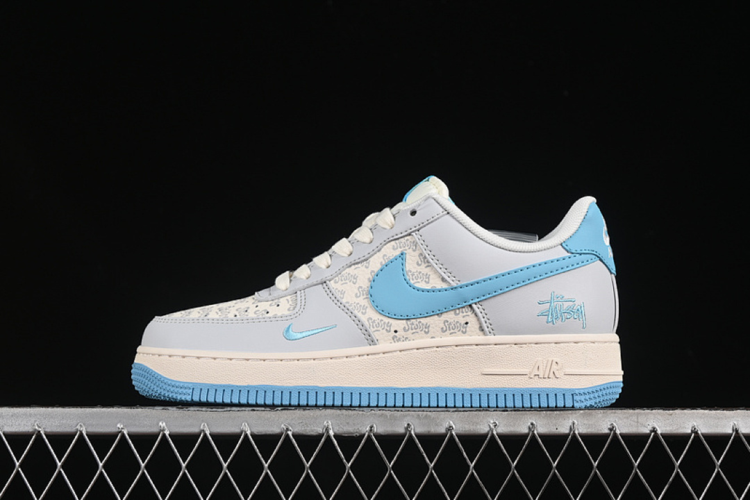 Nike [JJ2508-717]-[AIR FORCE 1 07 LOW WHITE/GREY/BLUE]-[WOMAN:36-39]-[MAN:40-45] - Image 2