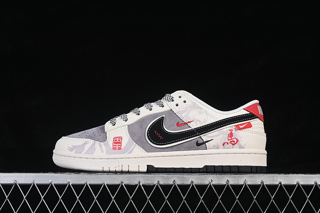 Unbranded [YX5066-404]-[SB DUNK LOW WHITE/GREY/BLACK/RED]-[WOMAN:36-39]-[MAN:40-45], photo 1