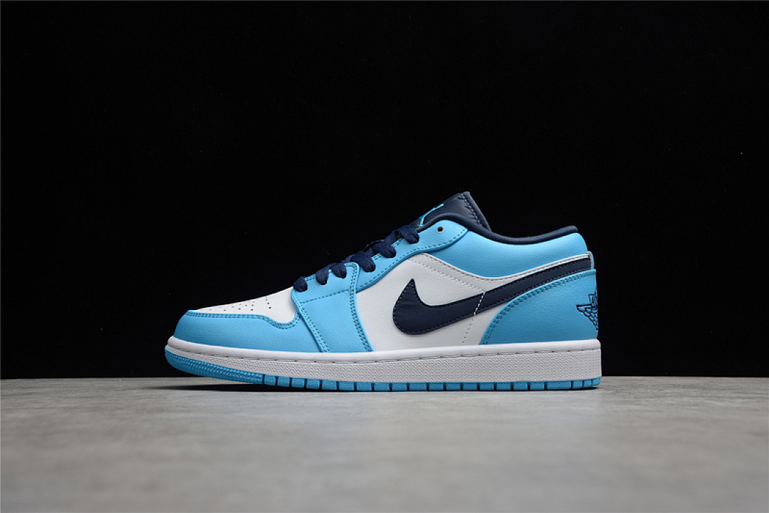 Jordan AIR Jordan 1 LOW UNC WHITE/UNIVERSITY BLUE/BLACK · 553558-144, photo 1