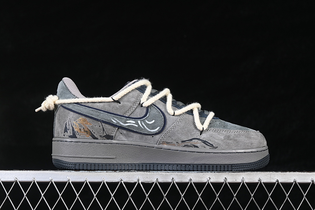 Nike [CD1221-680]-[AIR FORCE 1 07 LOW CASUAL SNEAKERS GREY/GREY/GREY]-[WOMAN:36-39]-[MAN:40-45] - Image 16