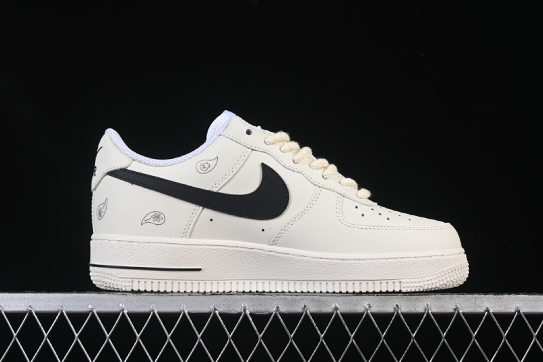 Nike [ZH0318-128]-[AIR FORCE 1 07 LOW BEIGE/BLACK]-[WOMAN:36-39]-[MAN:40-45] - Image 16