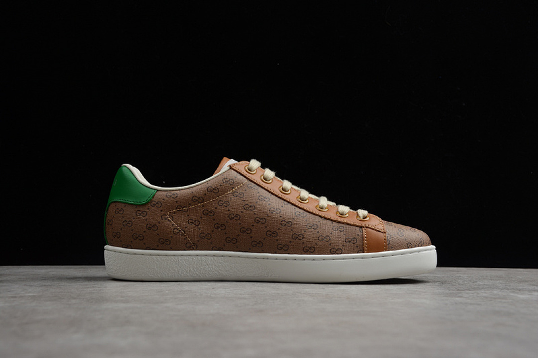 Gucci [GU*CCI ACE EMBROIDERED LOW-TOP SNEAKER KHAKI/GREEN/WHITE]-[WOMAN:35-39]-[MAN:40-44] - Image 13