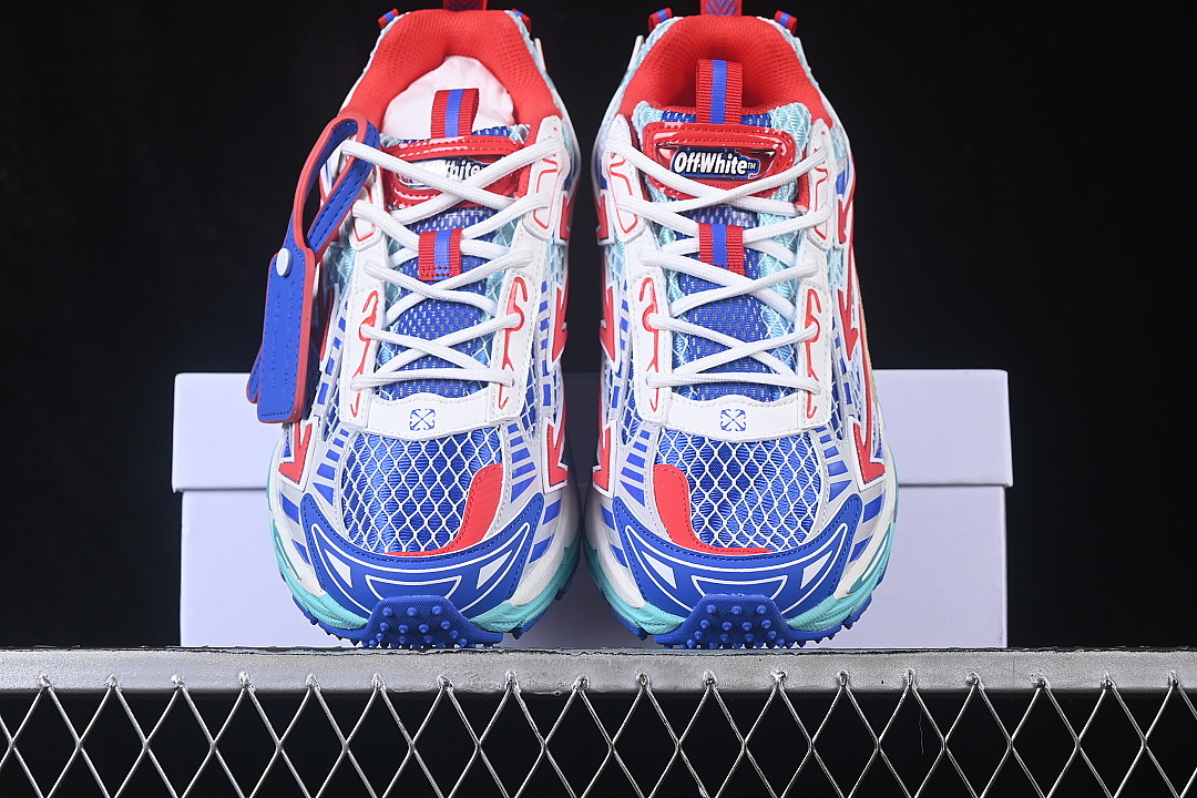 Unbranded [VIRGIL ABLOH RETRO RUNNING SHOES DARK BLUE/RED/SKY BLUE]-[WOMAN:36-39]-[MAN:40-47] - Image 12