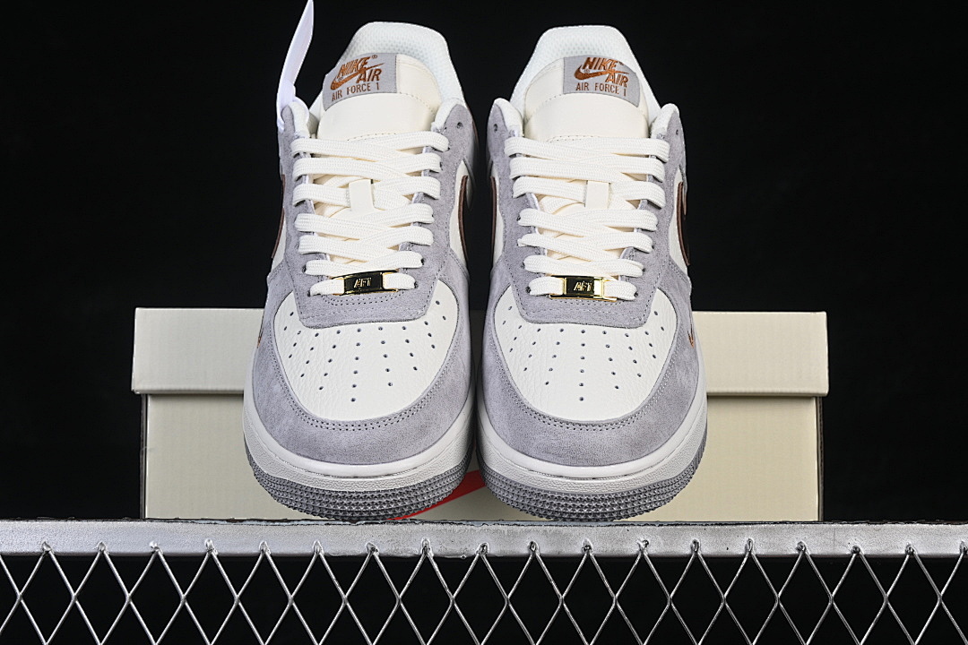 Nike [DV5477-007]-[AIR FORCE 1 07 LOW WHITE/GREY/GOLD]-[WOMAN:36-39]-[MAN:40-45] - Image 13