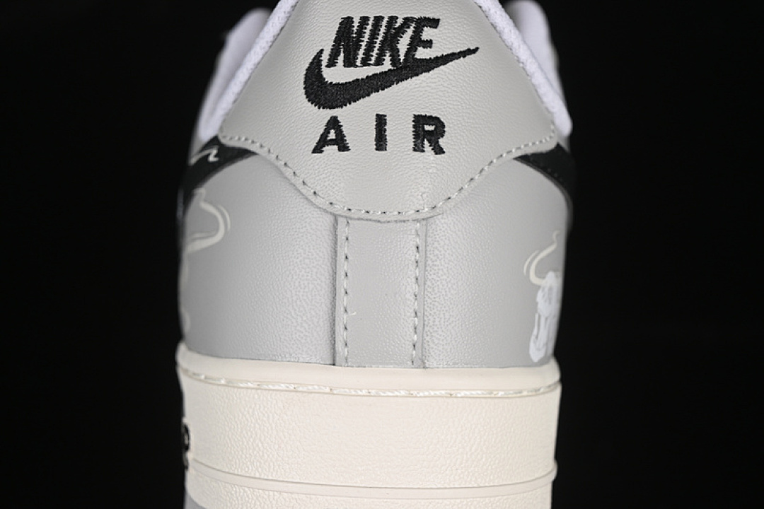 Nike [DO7471-991]-[AIR FORCE 1 07 LOW QUIT SMOKING WHITE/GREY/BLACK]-[WOMAN:36-39]-[MAN:40-45] - Image 7
