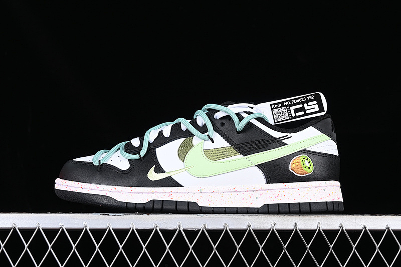 Nike DUNK LOW MULTI COLOR WHITE/BLACK/GREEN · FD4623-152, photo 1
