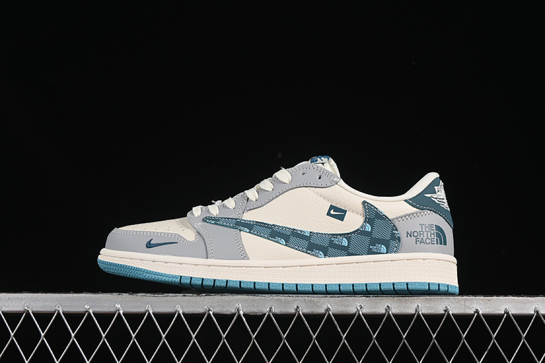 Jordan [LD2025-026]-[TRAVIS SCOTT X FRAGMENT DESIGN AIR JORDAN 1 LOW OG SP WHITE/GREY/BLUE]-[36-45], photo 1
