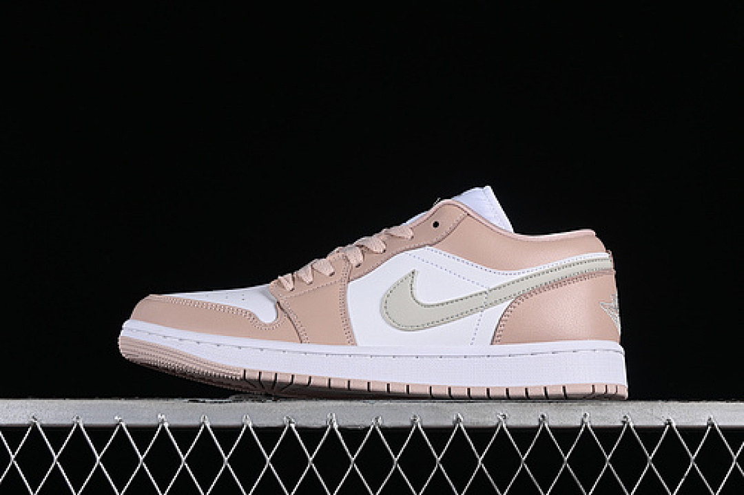 Jordan [DC0774-120]-[AIR JORDAN 1 LOW WHITE/PINK/PARTICLE BEIGE/LIGHT BONE]-[WOMAN:36-39]-[MAN:40-46], photo 1