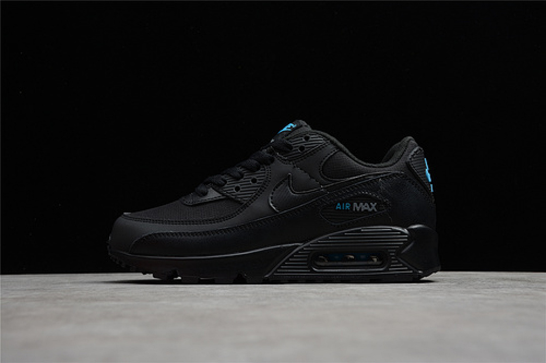 Nike AIR MAX 90 BLACK/BLACK/LASER BLUE · DC4116-002, photo 1