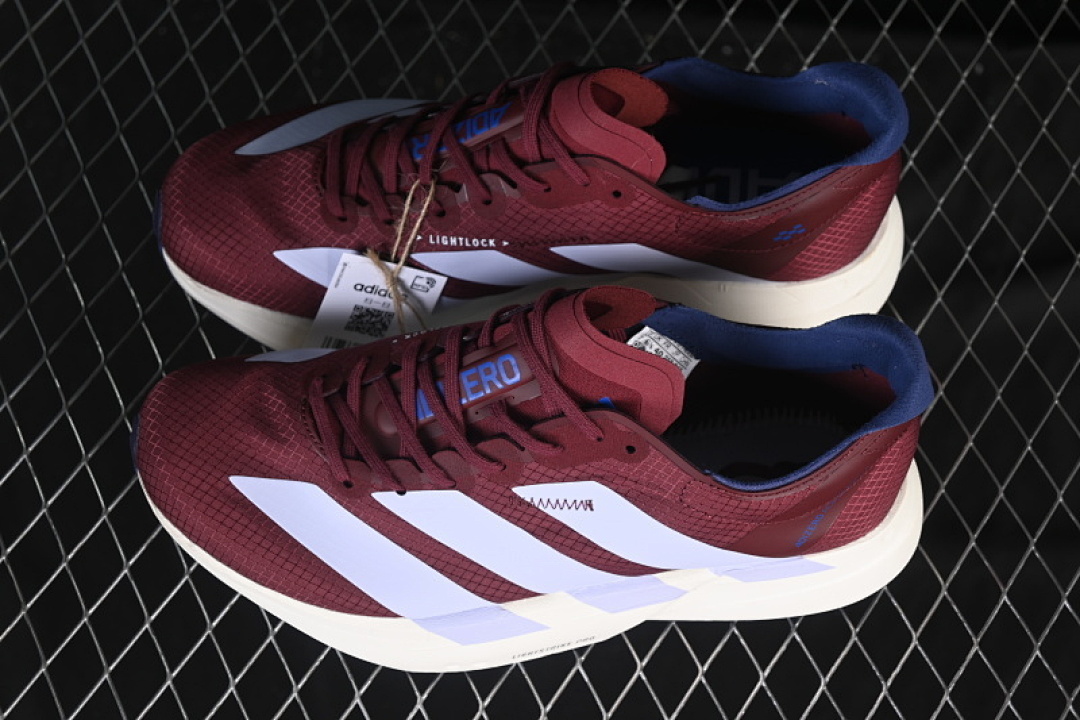 Adidas [JR1245]-[ADIZERO ADIOS 4 M WINE RED/WHITE]-[WOMAN:36-39]-[MAN:40-46] - Image 11
