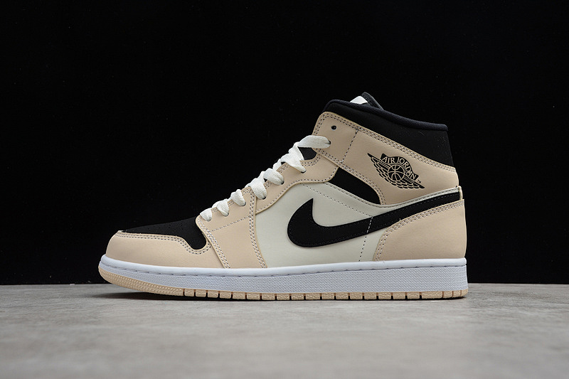 Jordan AIR Jordan 1 MID SE MILK TEA BARELY ORANGE/BLACK/WHITE · BQ6472-800, photo 1