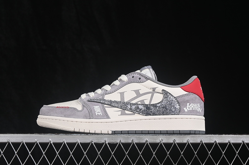 Jordan AIR Jordan 1 LOW CASUAL SHOES LIGHT GRAY/WHITE · CW6688-118, photo 1