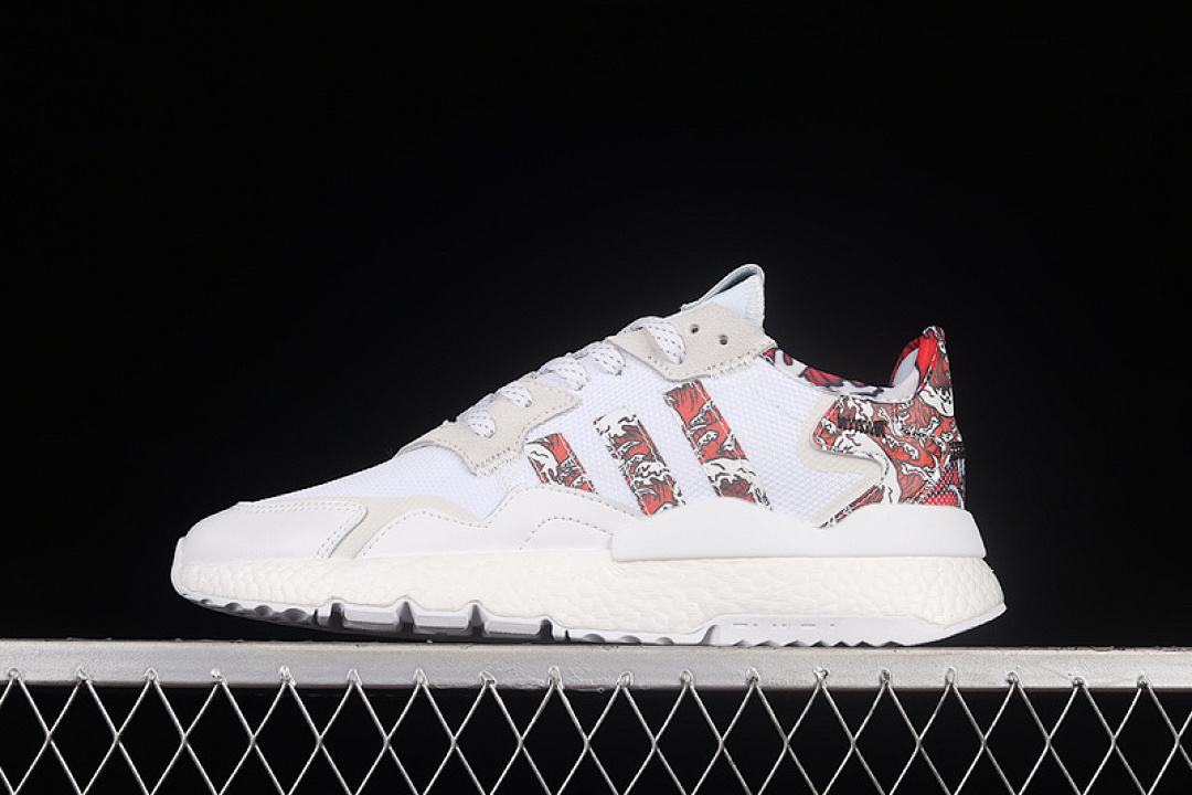 Unbranded [FW6696]-[NITE JOGGER BOOST SHOES CLOUD WHITE/CLOUD WHITE/RED]-[WOMAN:36-39]-[MAN:40-45], photo 1