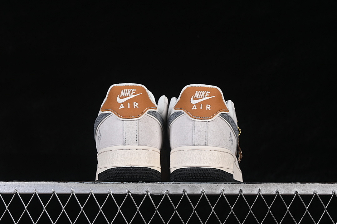 Nike [HT5088-633]-[AIR FORCE 1 07 LOW CASUAL SNEAKERS WHITE/GREY/BLUE]-[WOMAN:36-39]-[MAN:40-45] - Image 14