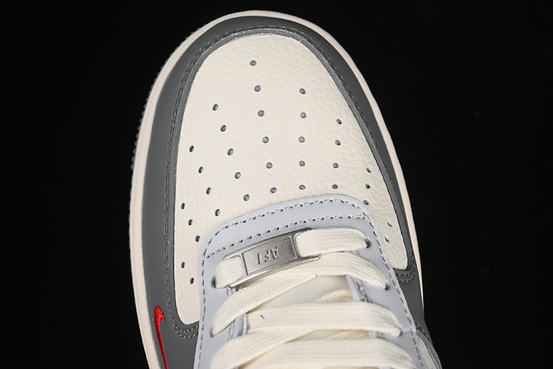 Nike [JJ2508-715]-[AIR FORCE 1 07 LOW WHITE/GREY/RED]-[WOMAN:36-39]-[MAN:40-45] - Image 8