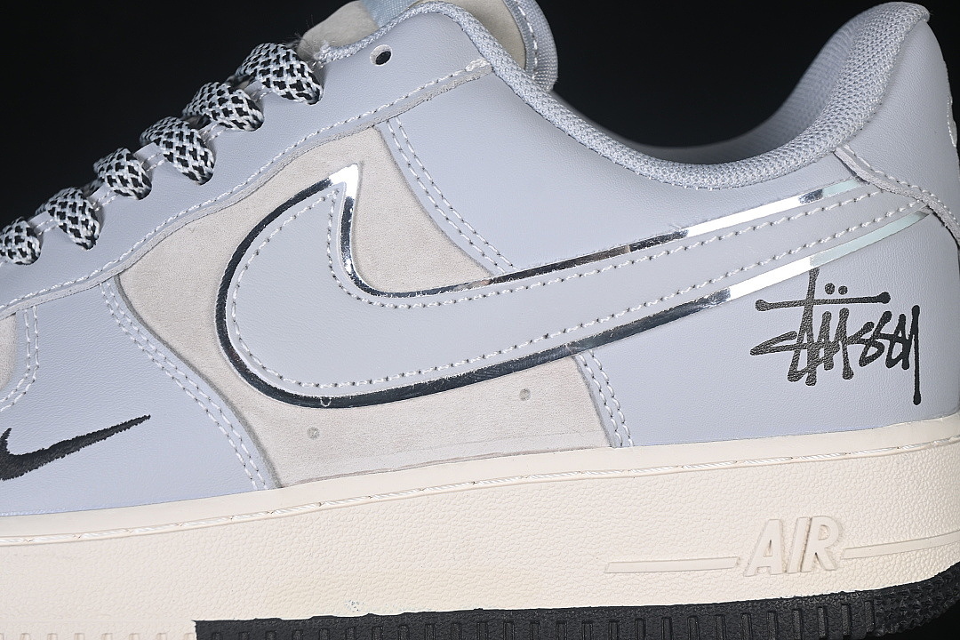 Nike [DN1688-818]-[AIR FORCE 1 07 LOW CASUAL SNEAKERS BLUE/GREY/BLUE]-[WOMAN:36-39]-[MAN:40-45] - Image 8