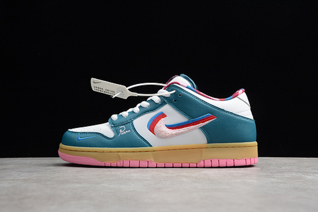 Nike PARRA X SB DUNK LOW MIDNIGHT TURQUOISE/WHITE-RED-PINK · CN4504-105, photo 1
