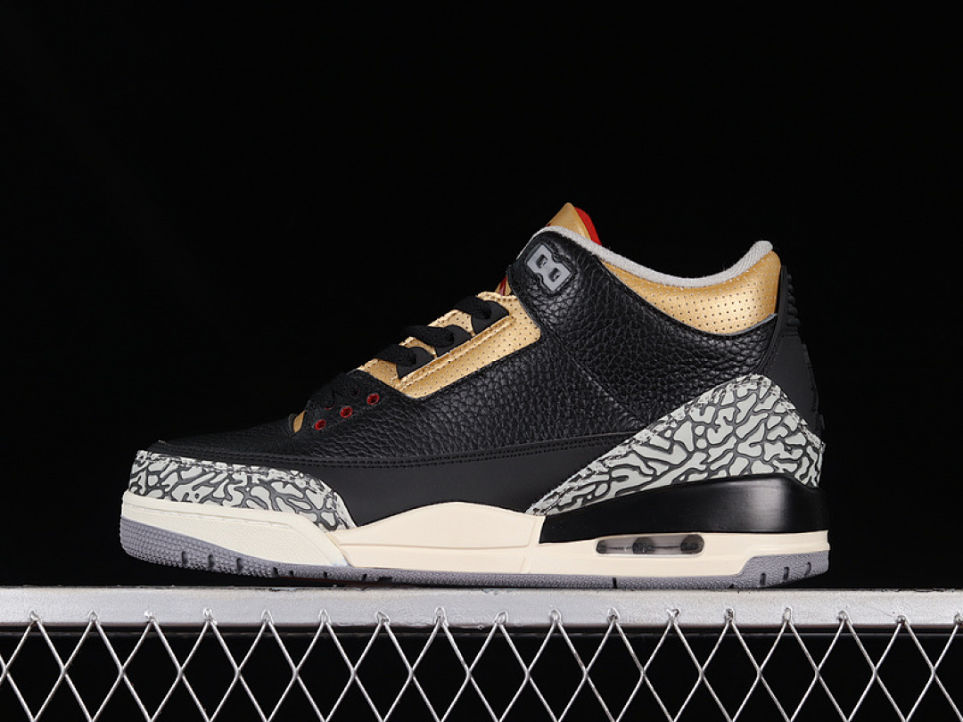 Jordan AIR Jordan 3 RETRO BLACK/GOLD/WHITE · CK9246-067, photo 1