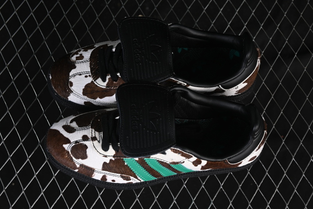Adidas [JS3930]-[SAMBA LT COW PRINT BLACK/WHITE/COLLEGIATE GREEN]-[WOMAN:35.5-39]-[MAN:40-45] - Image 11
