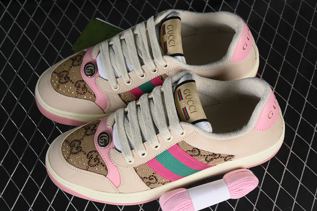 Gucci [9Y9209443]-[GU*CCI DISTRESSED SCREENER SNEAKER RED/GREEN/BROWN/PINK]-[WOMAN:35-39]-[MAN:40-44] - Image 9