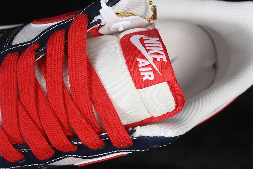 Nike [HT5088-617]-[AIR FORCE 1 07 LOW WHITE/NAVY BLUE/RED]-[WOMAN:36-39]-[MAN:40-45] - Image 9