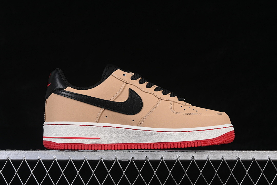 Nike [NH0601-525]-[AIR FORCE 1 07 LOW CASUAL SNEAKERS BROWN/WHITE/RED]-[WOMAN:36-39]-[MAN:40-45] - Image 16
