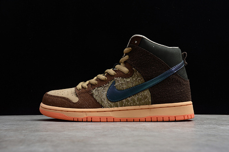 Nike SB DUNK HIGH CONCEPTS TURDUNKEN BROWN/BLUE-ORANGE · DC6887-200, photo 1