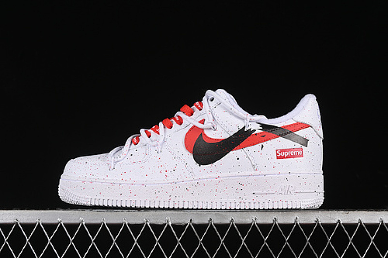 Nike Nike SUPREME X AIR FORCE 1 LOW WHITE/SPEED RED/WHITE · CU9225-101, photo 1