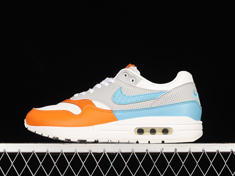 Nike AIR MAX 1 GREY/LIGHT BLUE/ORANGE-WHITE · CT1623-001, photo 1