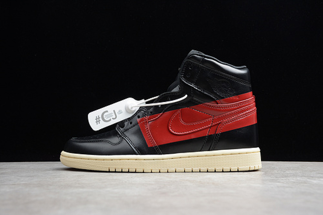 Jordan [BQ6682-006]-[CJ AIR JORDAN 1 RETRO HIGH OG DEFIANT COUTURE BLACK/RED-MUSLIN]-[MAN:40-45], photo 1