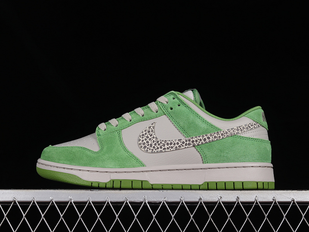 Unbranded [DR0156-300]-[DUNK LOW ASSAFARI SWOOSH CHLOROPHYLL/LIGHT IRON ORE-CAVE STONE]-[UNISEX:36-47.5], photo 1
