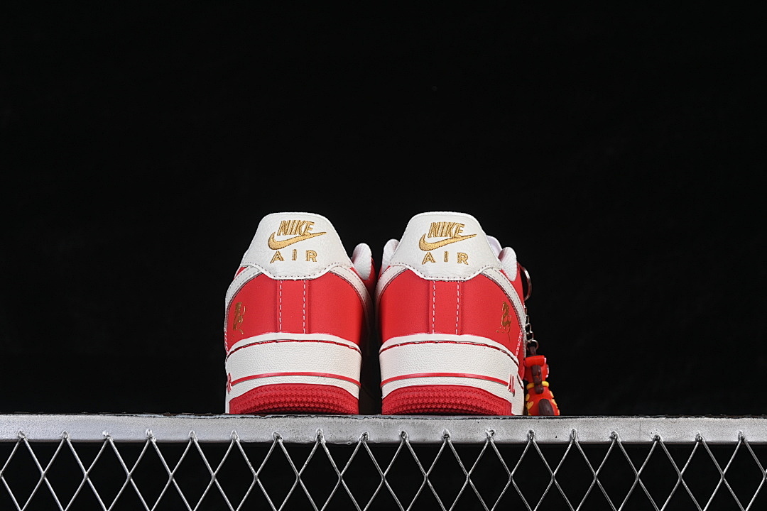 Nike [NH0601-523]-[AIR FORCE 1 07 LOW CASUAL SNEAKERS RED/WHITE/GOLD]-[WOMAN:36-39]-[MAN:40-45] - Image 14