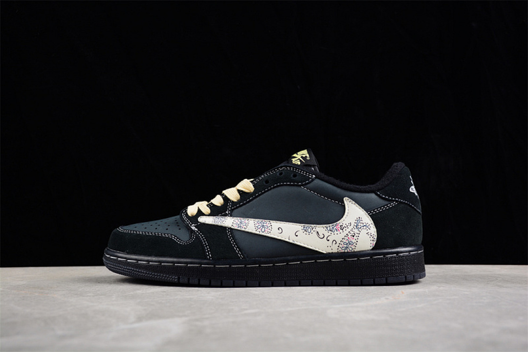 Jordan [DM7866-889]-[FRAGMENT TS AIR JORDAN 1 LOW BLACK/YELLOW/GREY]-[WOMAN:36-39]-[MAN:40-46], photo 1