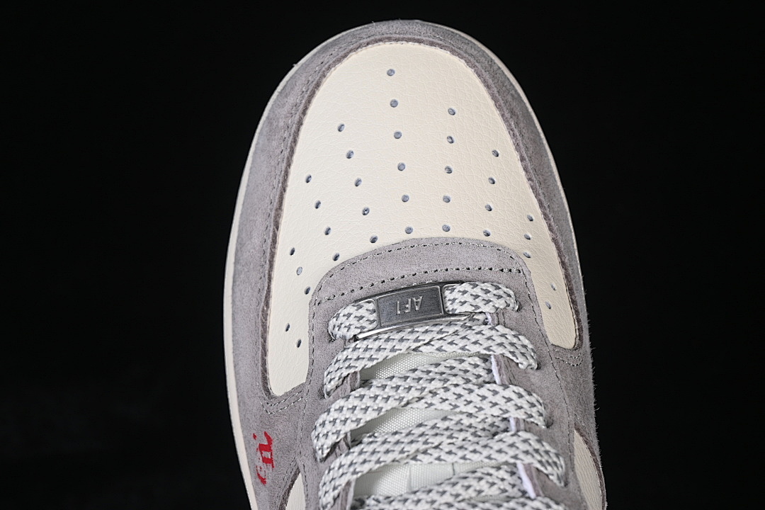 Nike [HT5088-632]-[AIR FORCE 1 07 LOW CASUAL SNEAKERS WHITE/GREY/RED]-[WOMAN:36-39]-[MAN:40-45] - Image 10