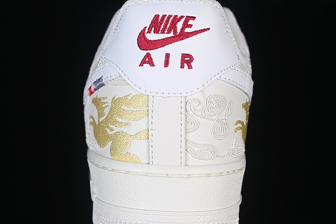 Nike [IQ1133-112]-[AIR FORCE 1 07 LOW CASUAL SNEAKERS WHITE/GOLD]-[WOMAN:36-39]-[MAN:40-45] - Image 7