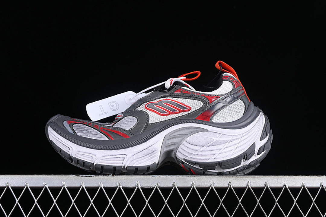 Unbranded [W2MV29645]-[BA*LEN*CIAGA TRACK SNEAKER WHITE/GREY/RED]-[WOMAN:35-39]-[MAN:40-46], photo 1